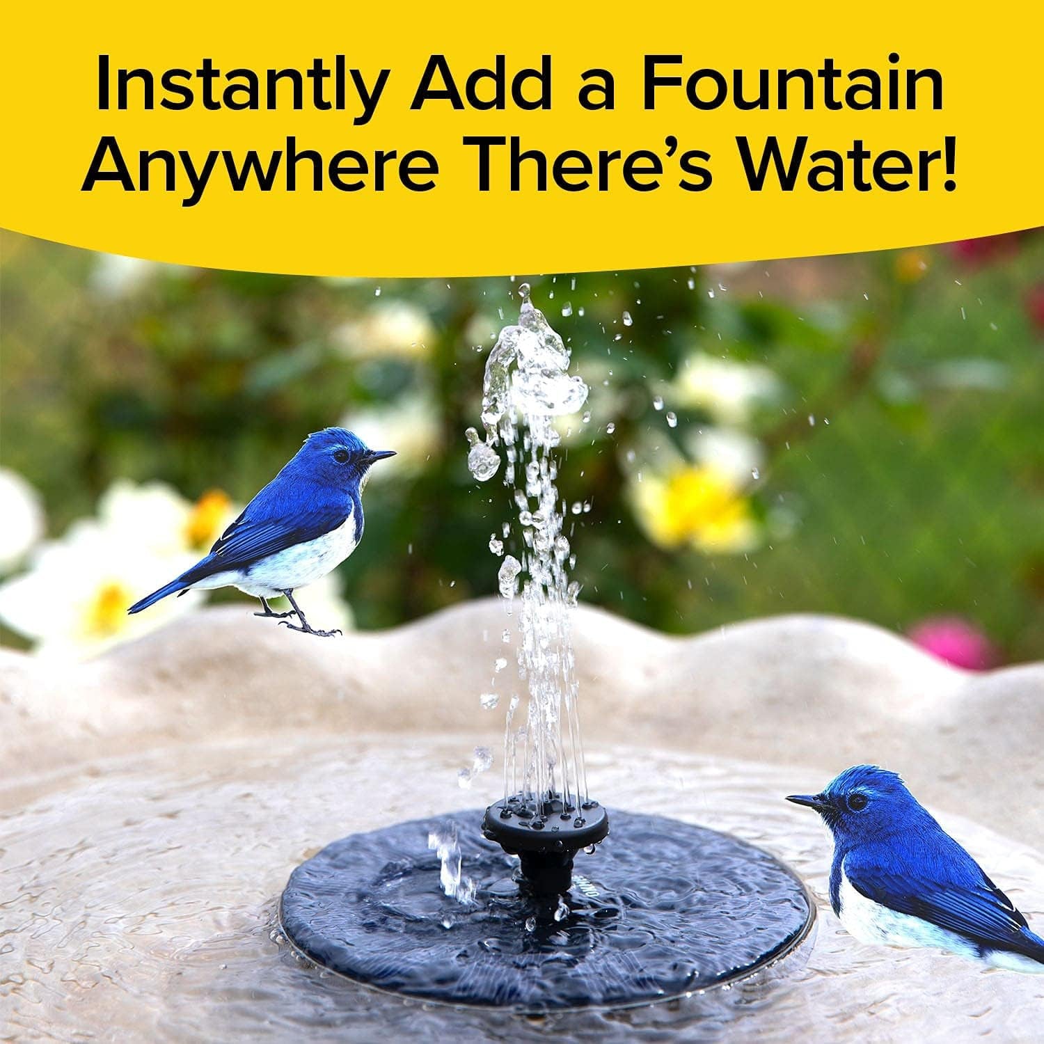 energy saving solar fountain for outdoor beauty, bird attracting fountain with solar spray effect, 