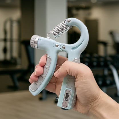 Compact grip strength trainer shown in travel-friendly pocket size