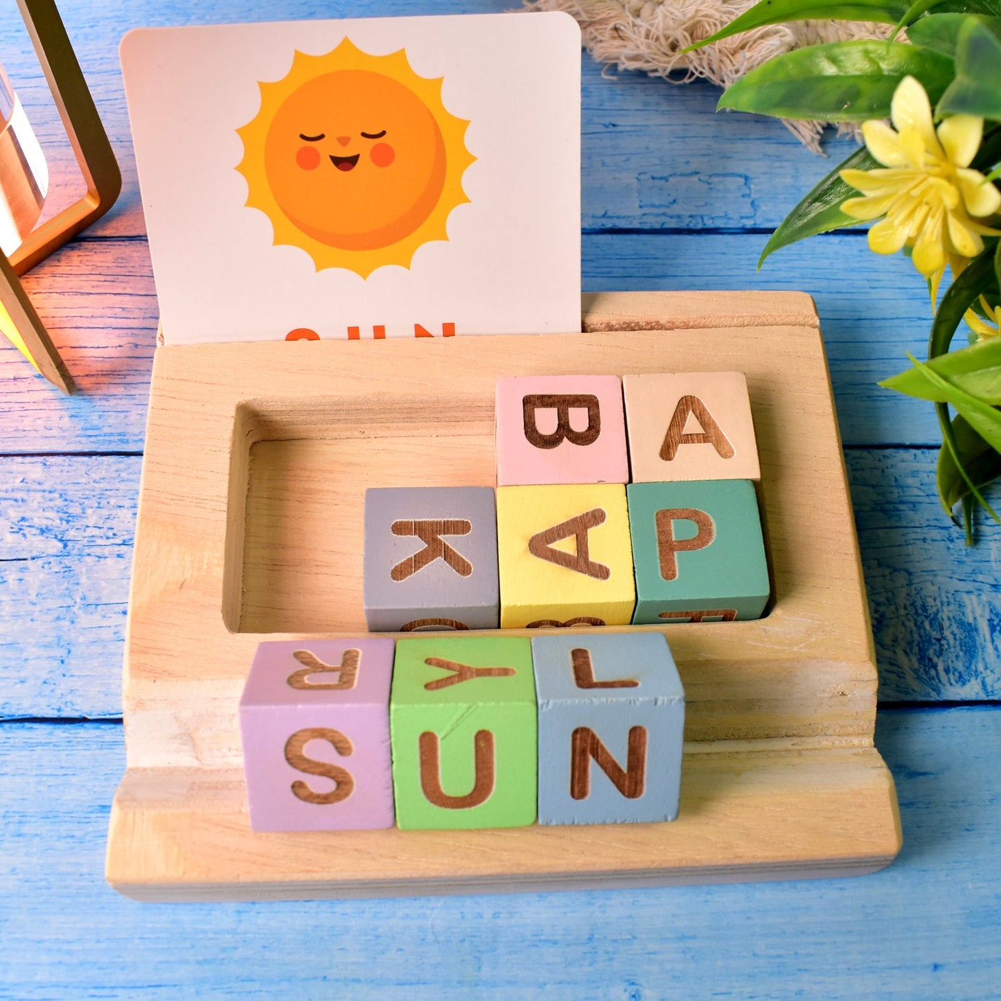 alphabet puzzle for kids, spelling game for children, kids learning flash cards, wooden blocks for kids, educational toys India, reading toys for toddlers, ABC flashcards, preschool learning toys, alphabet blocks and cards, early education puzzle

