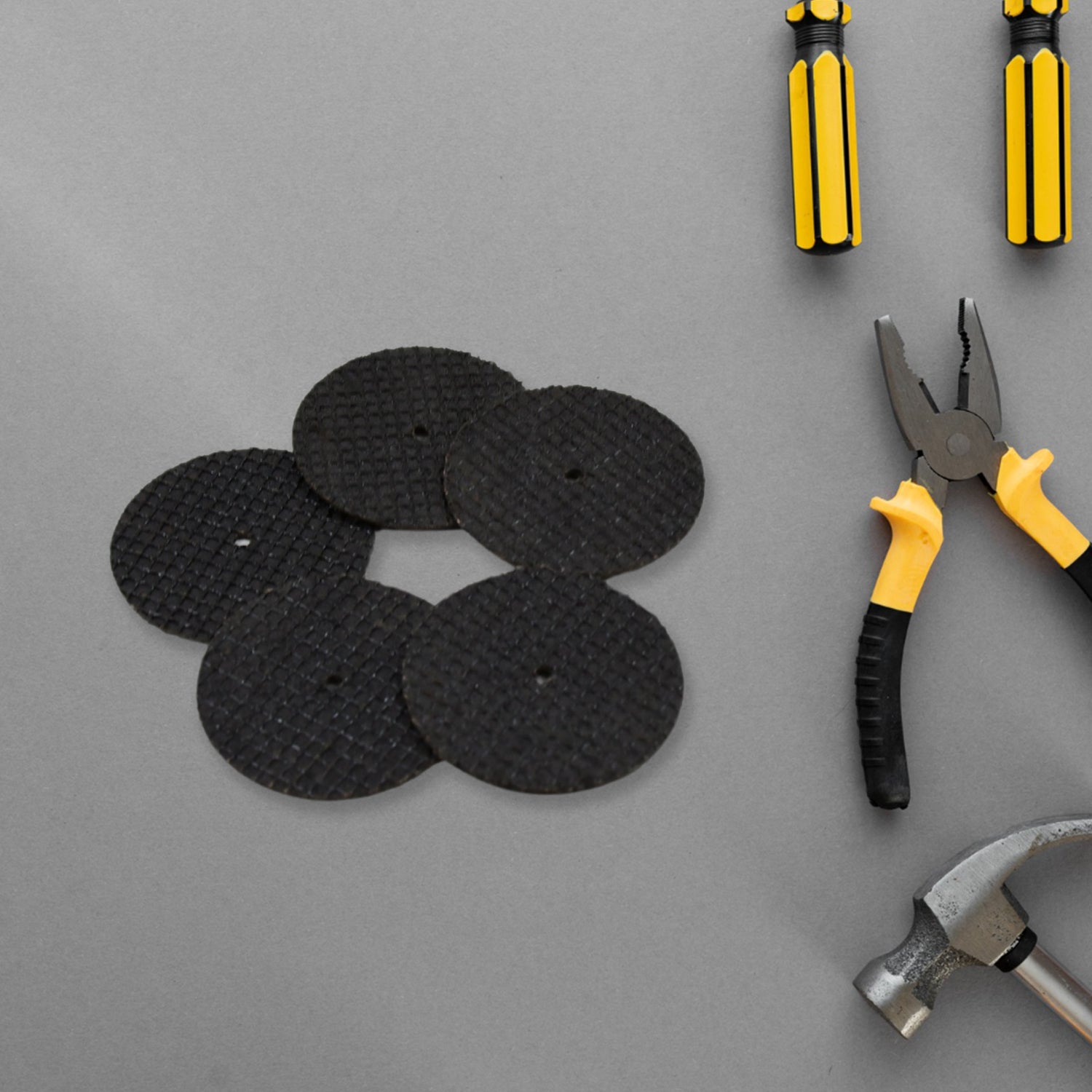 11 pcs grinder cutting disc and tool set for multipurpose use, rotary tool cutting disc kit for DIY and home repairs, multipurpose grinder accessories for metal and plastic cutting,