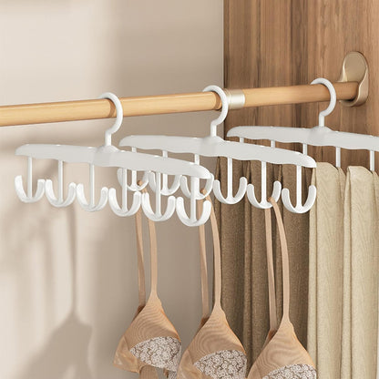 tank top hanger with 12 hooks India, rotatable multi-hook closet organizer hanger, space-saving hanger for small wardrobes, dorm room clothes organizer hanger India,