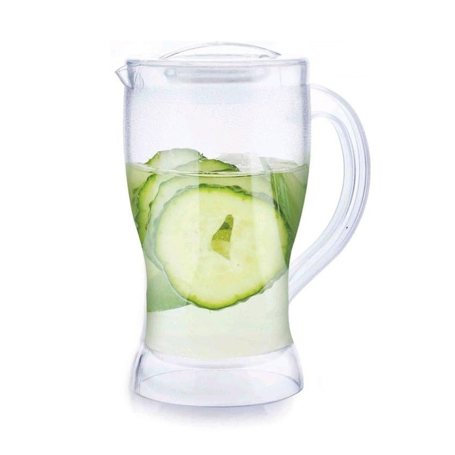 Apex unbreakable 1200ml lemon jug with secure lid for kitchen, best polycarbonate juice jug for serving water and cold drinks, durable BPA-free plastic jug for fridge storage, large juice pitcher for daily family use in Indian homes, 