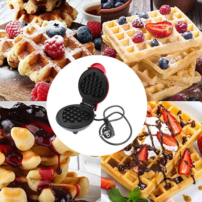 portable 3‑in‑1 mini waffle maker easy clean non-stick, compact waffle iron perfect for breakfast snacks India, 