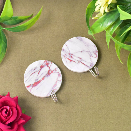 strong round wall hooks set of 8 for multipurpose use, waterproof self-adhesive wall hooks for kitchen and bathroom, heavy-duty plastic wall hangers with adhesive backing, round shape adhesive hooks for home and office use, 8 piece waterproof wall hook set for smooth surfaces, self-stick round hooks for hanging clothes and towels,