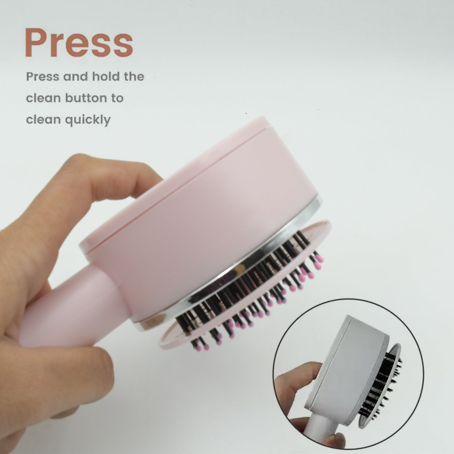 air cushion brush, hair massage brush, detangling comb, self-cleaning hairbrush, anti-frizz brush, scalp massage brush, long handle comb, plastic hairbrush, hair growth brush