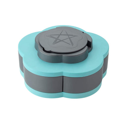 smart candy box, rotating snack box, dry fruit storage container, 5-grid candy organizer, petal-shaped snack box, ABS snack box, twist open candy box