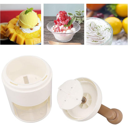 Portable ice crusher for making shaved ice and smoothies. gola maker, manual ice crusher, shaved ice machine, snow cone maker, smoothie ice crusher, ice shaver for home, portable gola machine