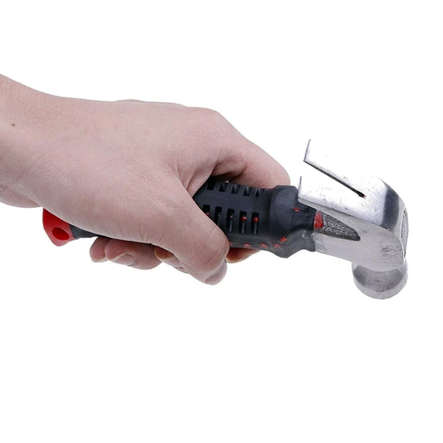 Mini hammer with claw for easy nail removal. Mini claw hammer, compact carpenter hammer, fiberglass handle hammer, anti-slip grip hammer, small hammer for home use, hathodi