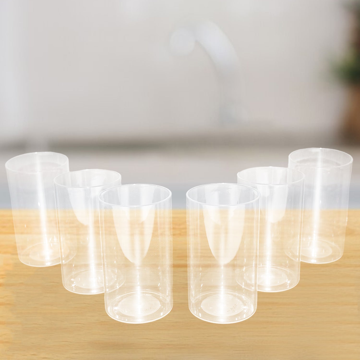 Apex everyday use plastic glass set of 6 pieces, unbreakable and lightweight plastic tumblers for home, best BPA-free plastic drinking glasses in India, colorful plastic glass set for water and juice, reusable plastic tumblers for kids and family use,