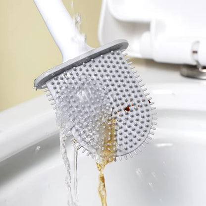 silicone toilet brush, toilet brush with holder, wall mounted toilet brush, anti drip toilet brush, toilet cleaner brush India, bathroom toilet brush, silicone toilet cleaner, flexible toilet brush, toilet brush online India, modern toilet brush

