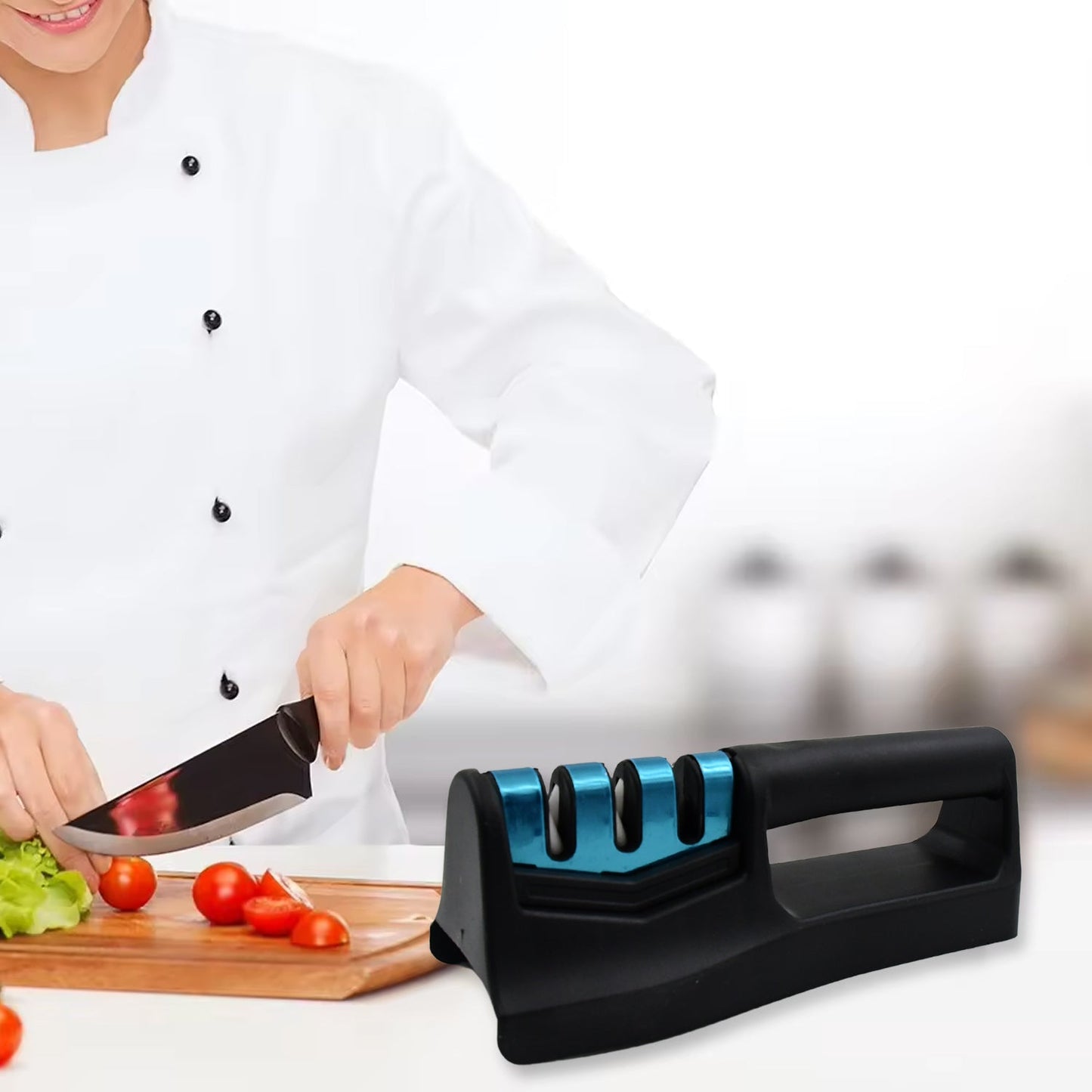 compact knife sharpener for Indian cooking tools, easy to use manual knife sharpener India,