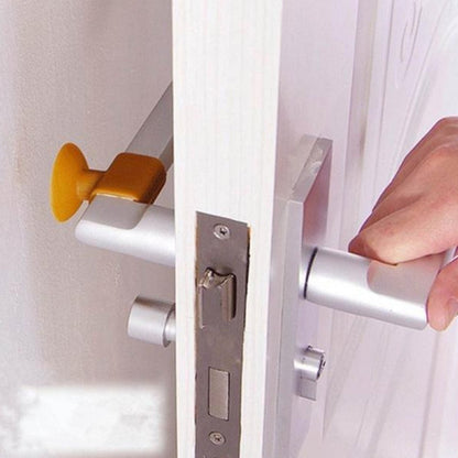Silicone mini door stopper, anti-collision crash pad, silicone door stopper, wall protector stopper, anti-collision pad, self-suction door stop, mini door handle bumper, reusable silicone crash pad, door stopper 6 pcs, handle wall guard