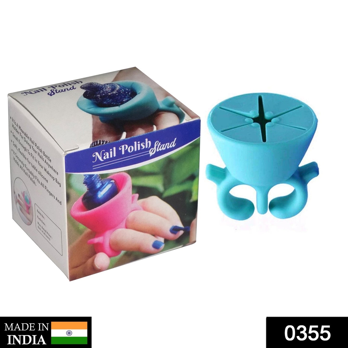 Nail polish holder stand with ring for fingernail painting. nail polish holder ring, silicone nail polish stand, manicure tool, pedicure accessory, portable nail holder, spill proof nail painting tool, fingernail polish ring, nail art accessories, hands-free nail polish holder, nail bottle holder ring