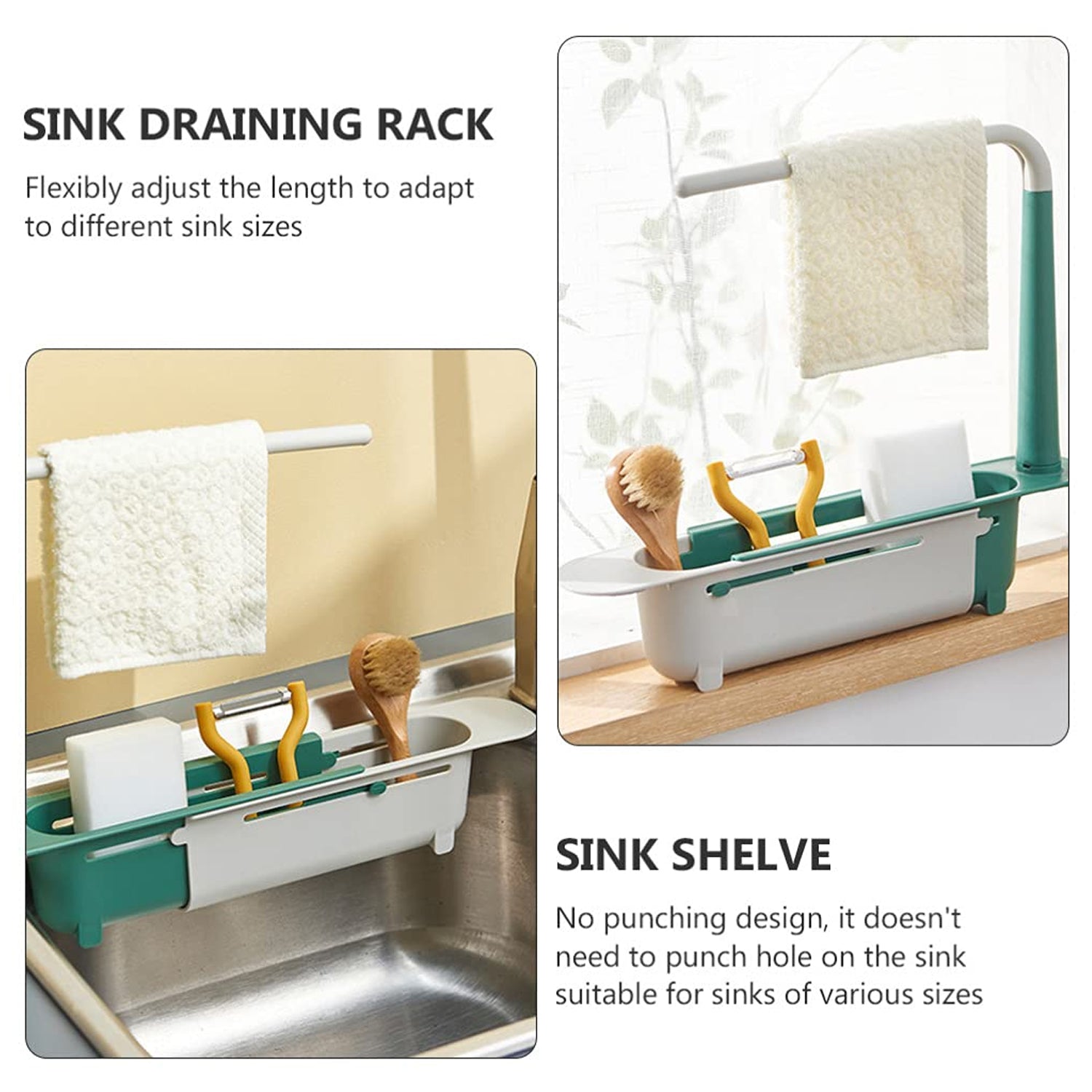 expandable kitchen rack, sink organizer shelf, drying basket for sink, plastic sink shelf, dishwashing rack, multipurpose sink caddy, kitchen storage rack