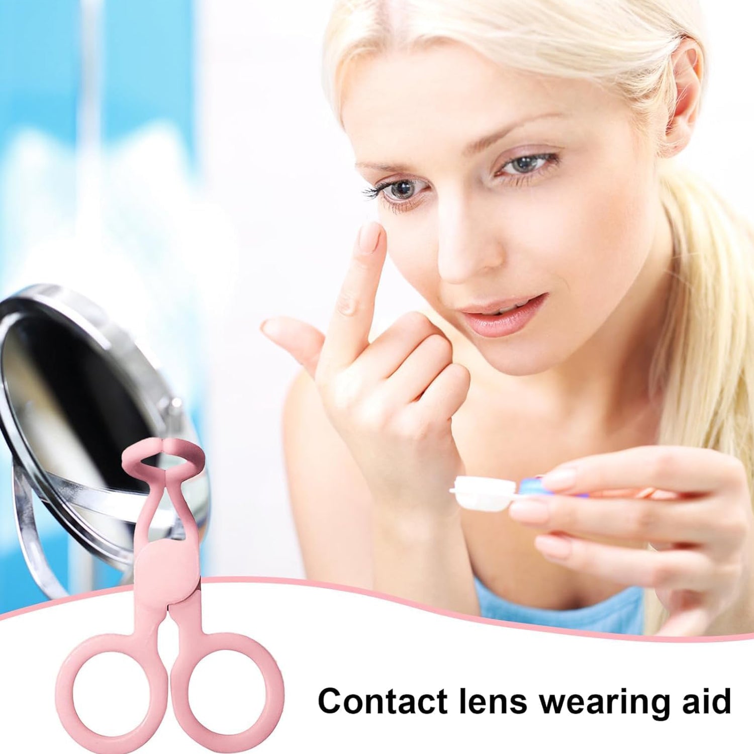 easy lens applicator for daily use, contact lens tool for people with long nails, reusable contact lens removal device,