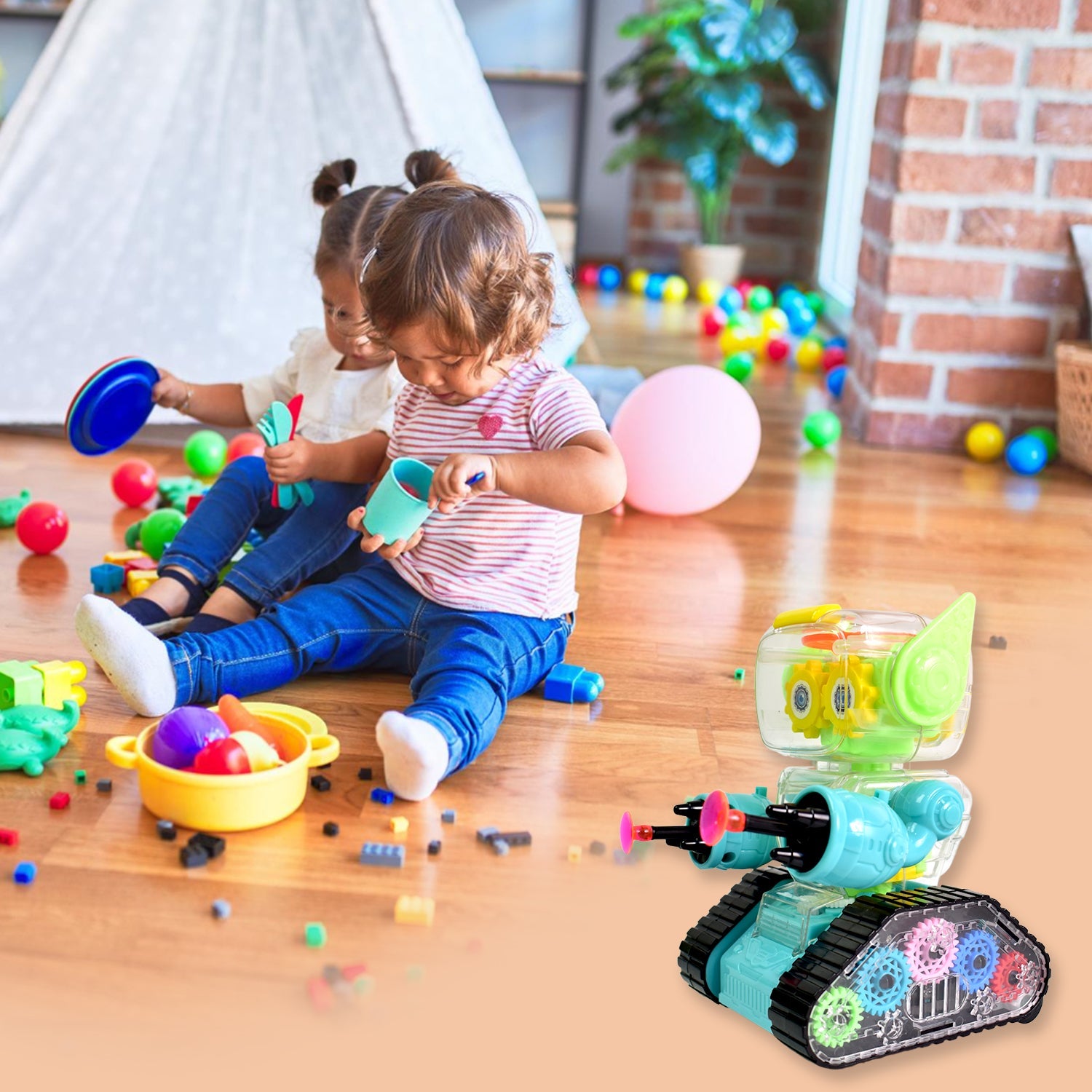 transparent electric gear robot car toy with lights and music, best robot car toy for boys and girls in India, sound and light robot car for toddlers,
