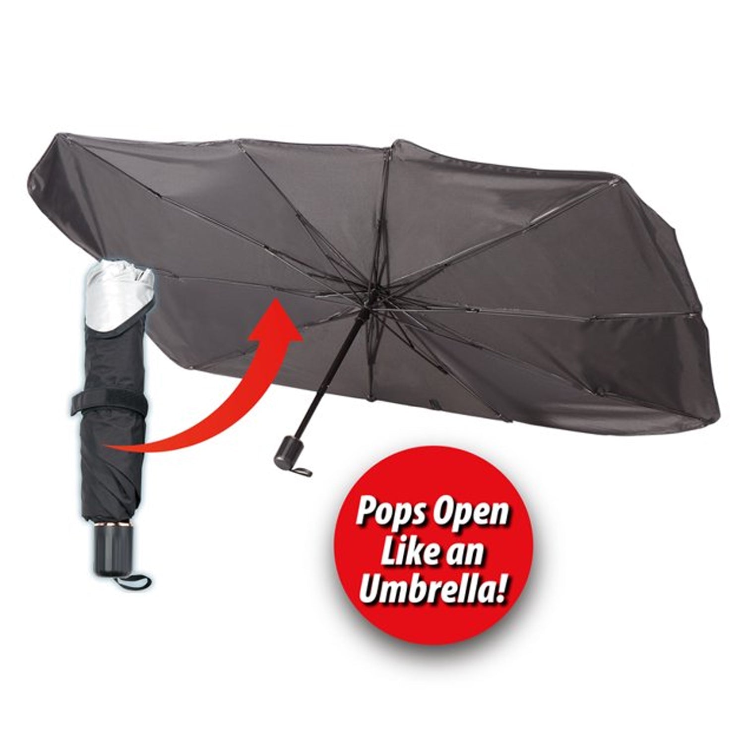 car windshield sunshade, foldable car umbrella, brellashade, car heat protection, UV blocker car shade, windshield umbrella, SUV sunshade, car interior protection