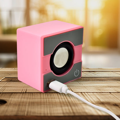 mini sound system with rechargeable battery, travel-friendly bluetooth speaker with mic support, loud and clear mini bluetooth speaker in mix colors, best budget portable speaker under 1000 in India, wireless speaker for students and professionals

