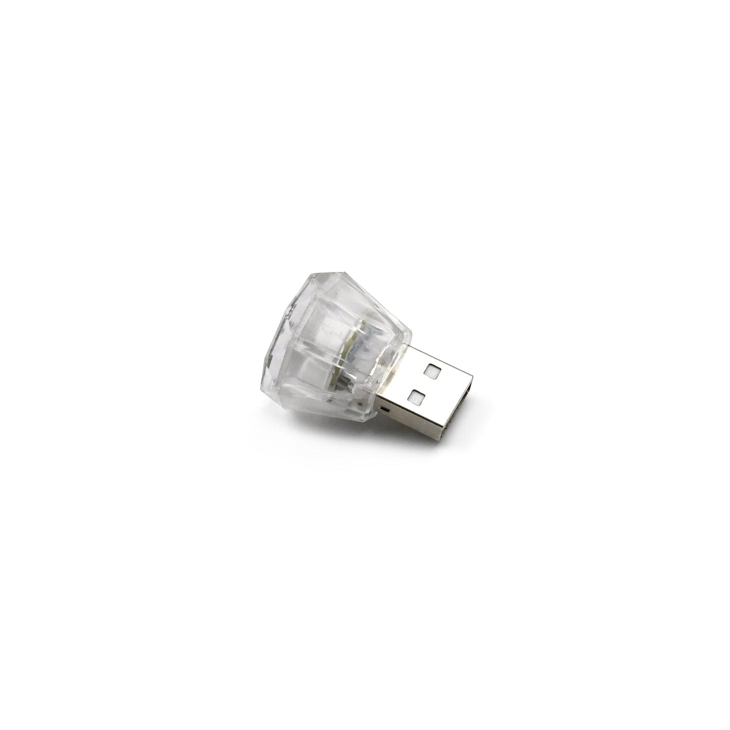 USB LED car light with diamond shape, colorful design. mini USB LED light, diamond car LED light, white USB night lamp, car interior light, home decor USB lamp, portable USB LED light