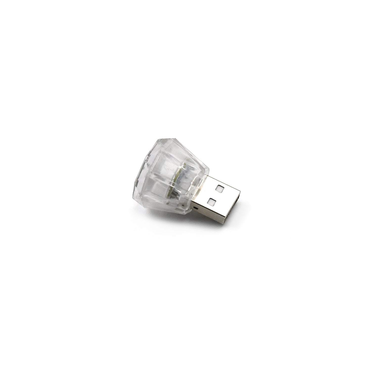 USB LED car light with diamond shape, colorful design. mini USB LED light, diamond car LED light, white USB night lamp, car interior light, home decor USB lamp, portable USB LED light