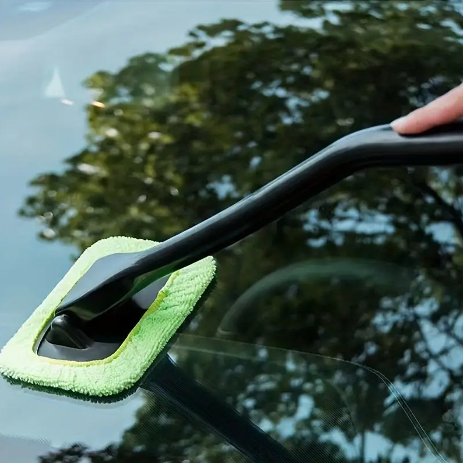 windshield glass cleaner wiper India, car glass cleaner with microfiber cloth, 38 cm car windshield wiper tool, glass cleaning wiper for car front and back,