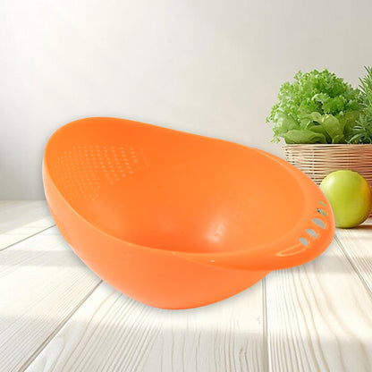 rice bowl strainer, plastic colander bowl, vegetable washing bowl, fruit strainer, kitchen water strainer, noodle washing bowl, food rinsing bowl