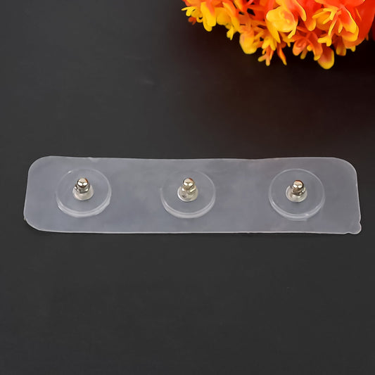 self-adhesive screw sticker wall hooks 3 pc set, no-drill wall hooks with 12 hook design, heavy-duty adhesive wall hangers for home use, damage-free screw sticker hooks for kitchen and bathroom, 3 piece sticker wall hook set with strong grip,