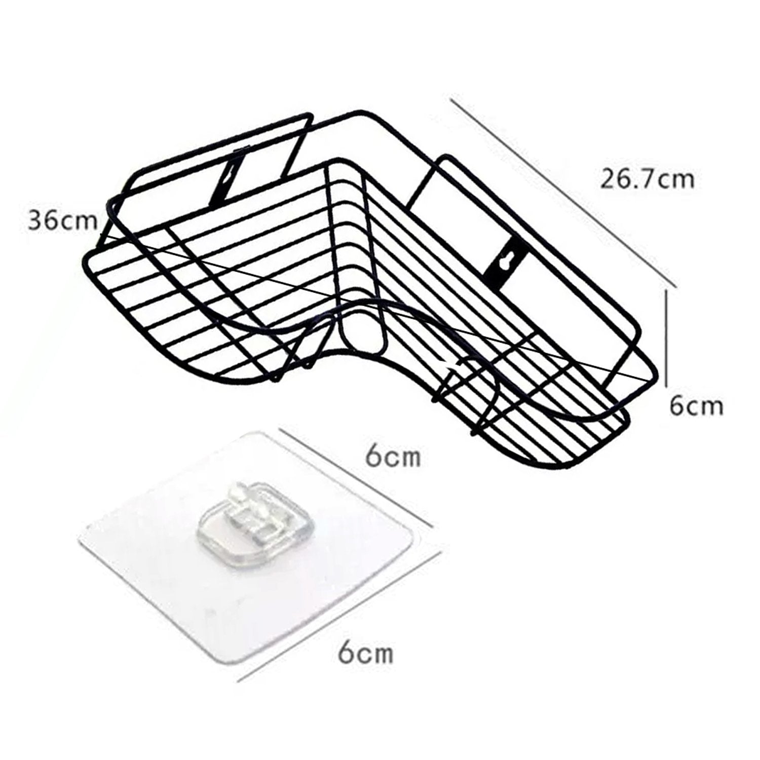 Self-adhesive wall-mounted shelf for kitchen. stainless steel bathroom shelf, self adhesive corner rack, wall mount storage rack, waterproof shower shelf, kitchen organizer shelf, no drill wall shelf