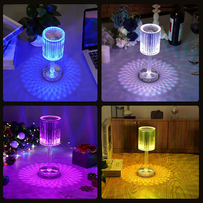 crystal table lamp, touch control lamp, usb table lamp, color changing lamp, nightstand lamp, bedroom lamp, modern desk lamp, led crystal lamp