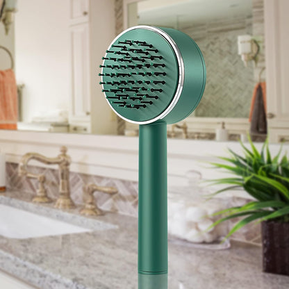 air cushion brush, hair massage brush, detangling comb, self-cleaning hairbrush, anti-frizz brush, scalp massage brush, long handle comb, plastic hairbrush, hair growth brush