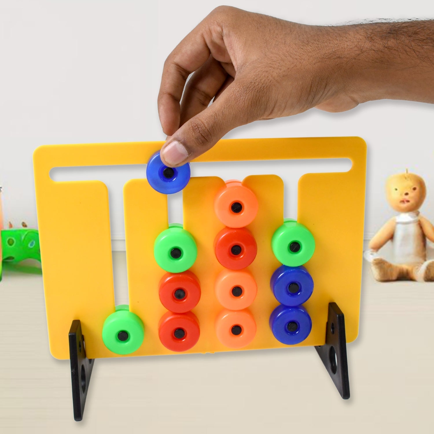 montessori slide puzzle toy for brain development in kids, educational logic challenge game for 3 year old, early learning toys for kids with 36 puzzle levels, best montessori toy for mental growth in toddlers, brain teasing logic puzzle toy for children in India