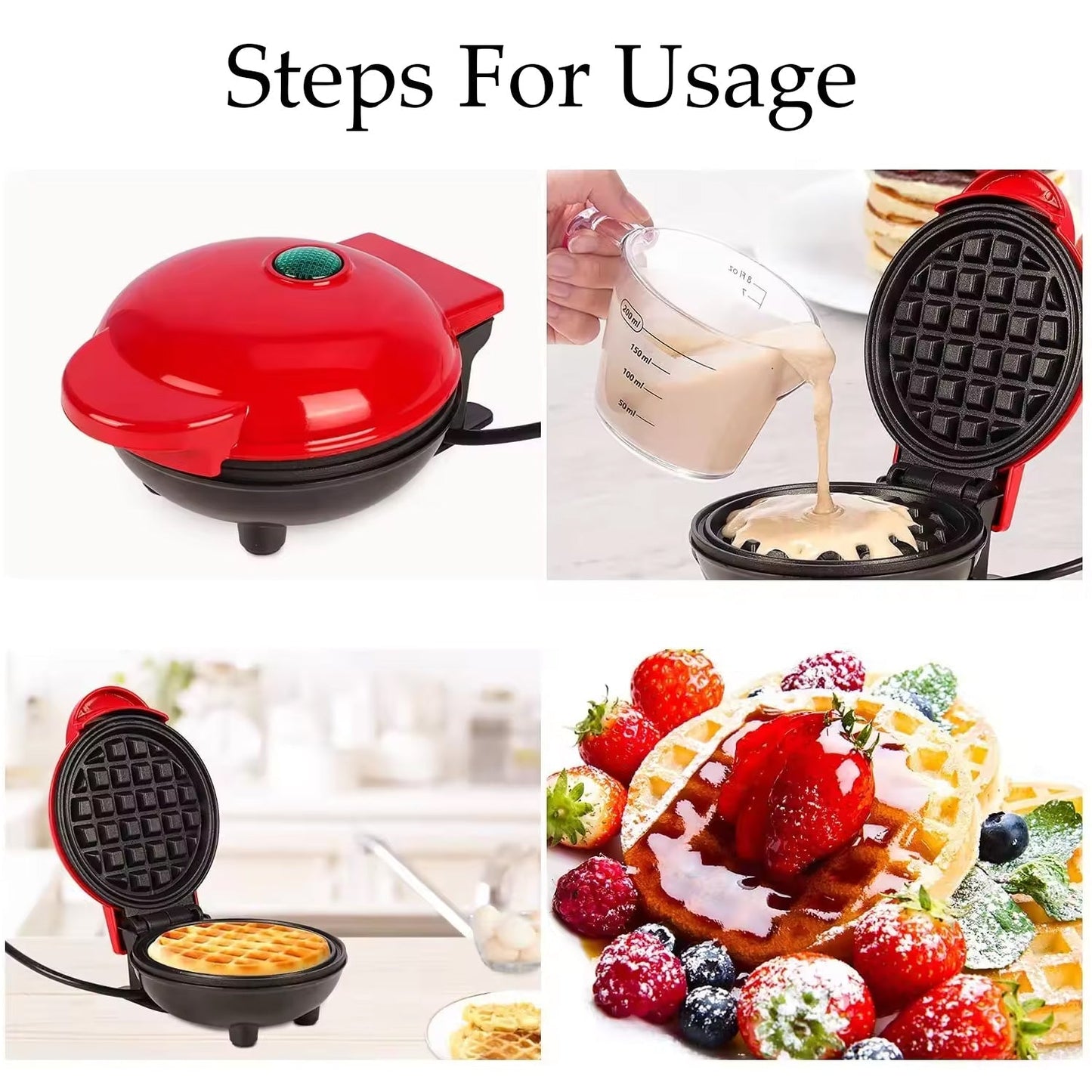 small pancake waffle maker, mini snack iron, electric waffle maker, detachable grill plates waffle maker, compact waffle machine