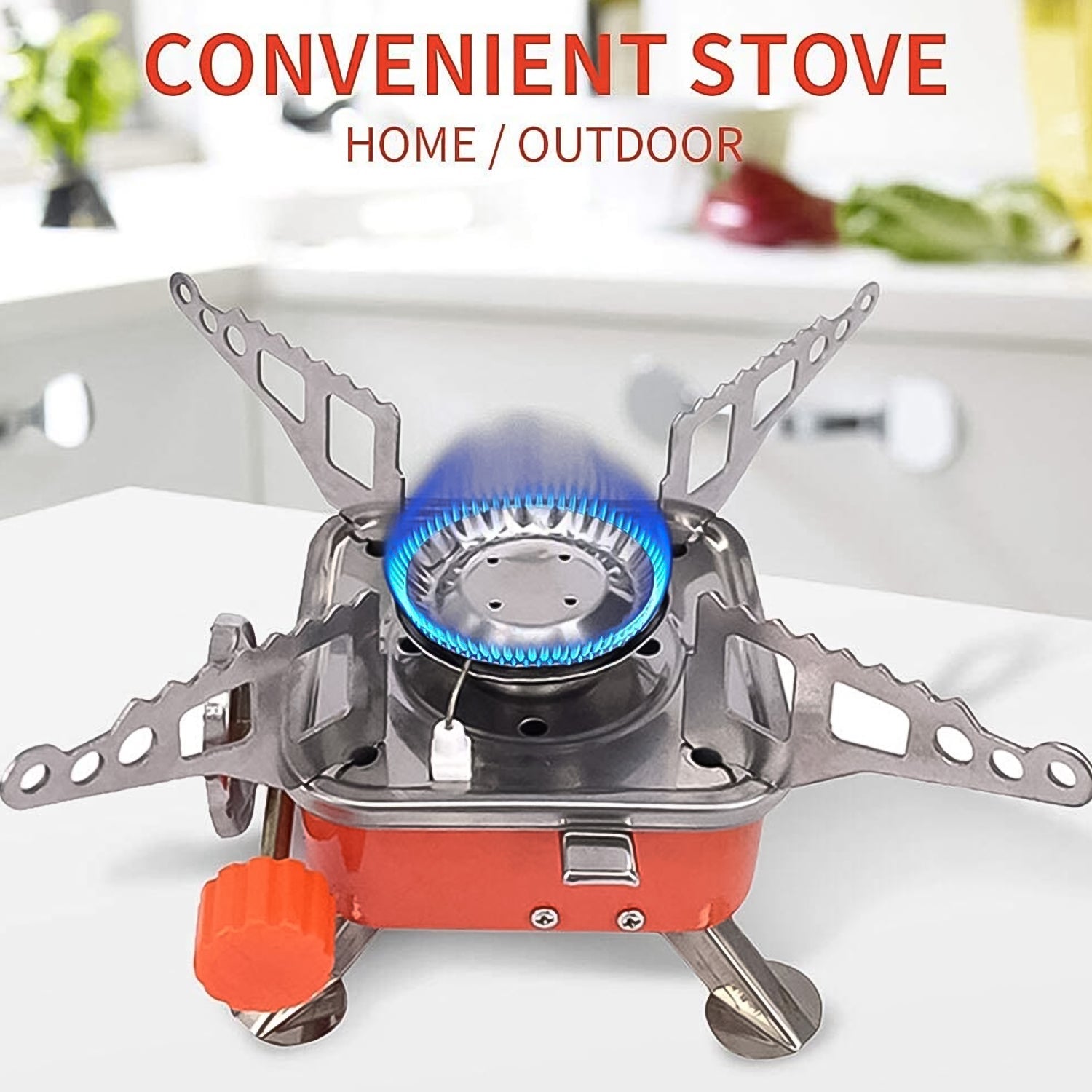 2800 W mini square camping stove portable butane burner, foldable butane gas camping stove India, compact windproof camping gas burner 2800W, mini square foldable camping stove for hiking picnic, portable butane folding stove torch for outdoor cooking

