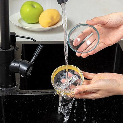 round peeler tool with detachable waste holder, fruit and veggie peeler with hygienic design, colorful round kitchen peeler with waste collector