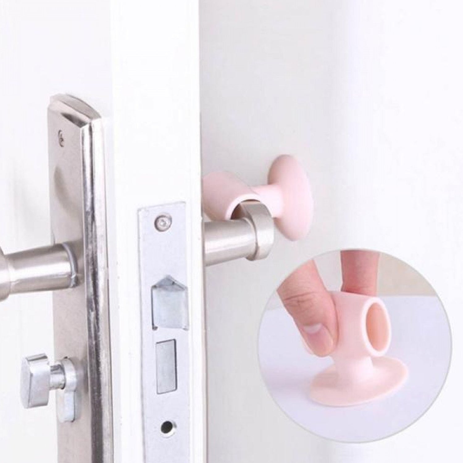 Anti-collision silicone door stopper, crash pad for handles, silicone door stopper, wall protector stopper, anti-collision pad, self-suction door stop, mini door handle bumper, reusable silicone crash pad, door stopper 6 pcs, handle wall guard
