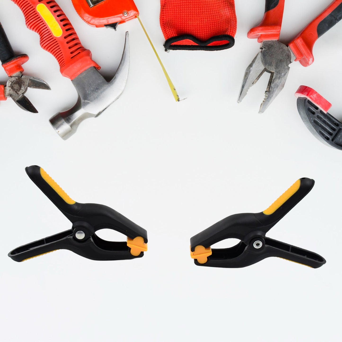 spring clamp, metal clip, heavy duty clamp, 3 inch clamp, tool clip set, workshop clamp, DIY metal clips, strong spring clips

