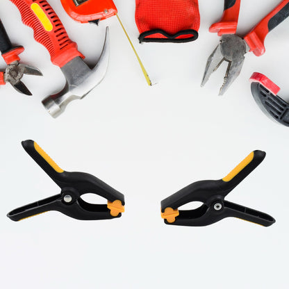 spring clamp, metal clip, heavy duty clamp, 3 inch clamp, tool clip set, workshop clamp, DIY metal clips, strong spring clips

