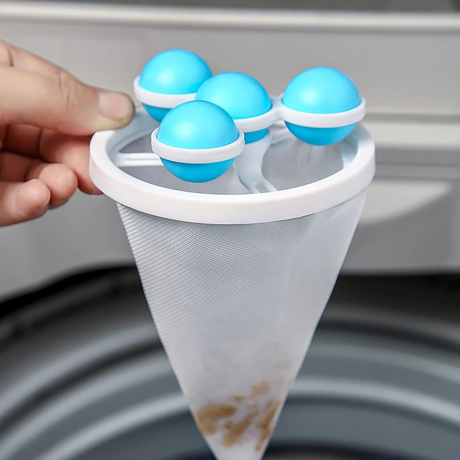 floating laundry ball for washing machine, reusable lint catcher ball, hair filter ball for laundry, lint remover for washing machine,