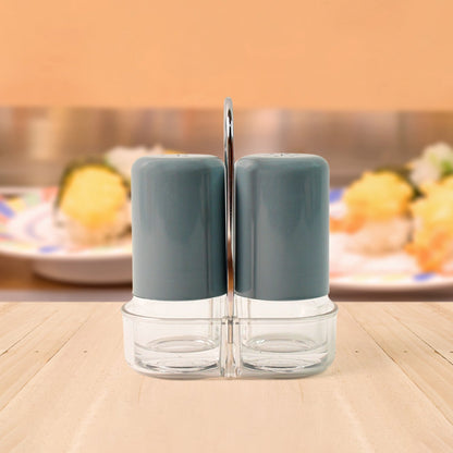 Apex acrylic salt and pepper shakers set for kitchen and dining, transparent seasoning container set for modern kitchen use, 2 piece salt and pepper dispenser for everyday cooking, stylish acrylic spice jars with lids, unbreakable salt and pepper holders for table use,