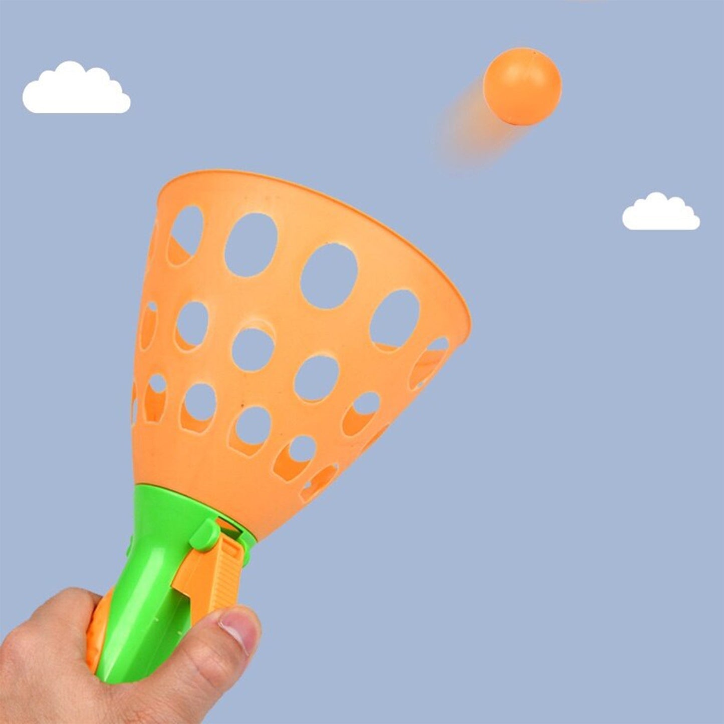 Entertaining catapult butt ball toy for kids' outdoor fun and games, butt ball toy, catapult toy for kids, funny slingshot game, kids outdoor toy, novelty toy for kids, plastic slingshot toy, indoor game for children