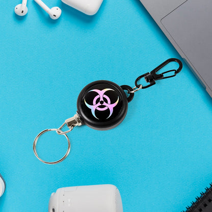 retractable key chain with belt clip for men and women, anti-lost big size key holder for travel and office, pull cord key chain with strong reel and clip,