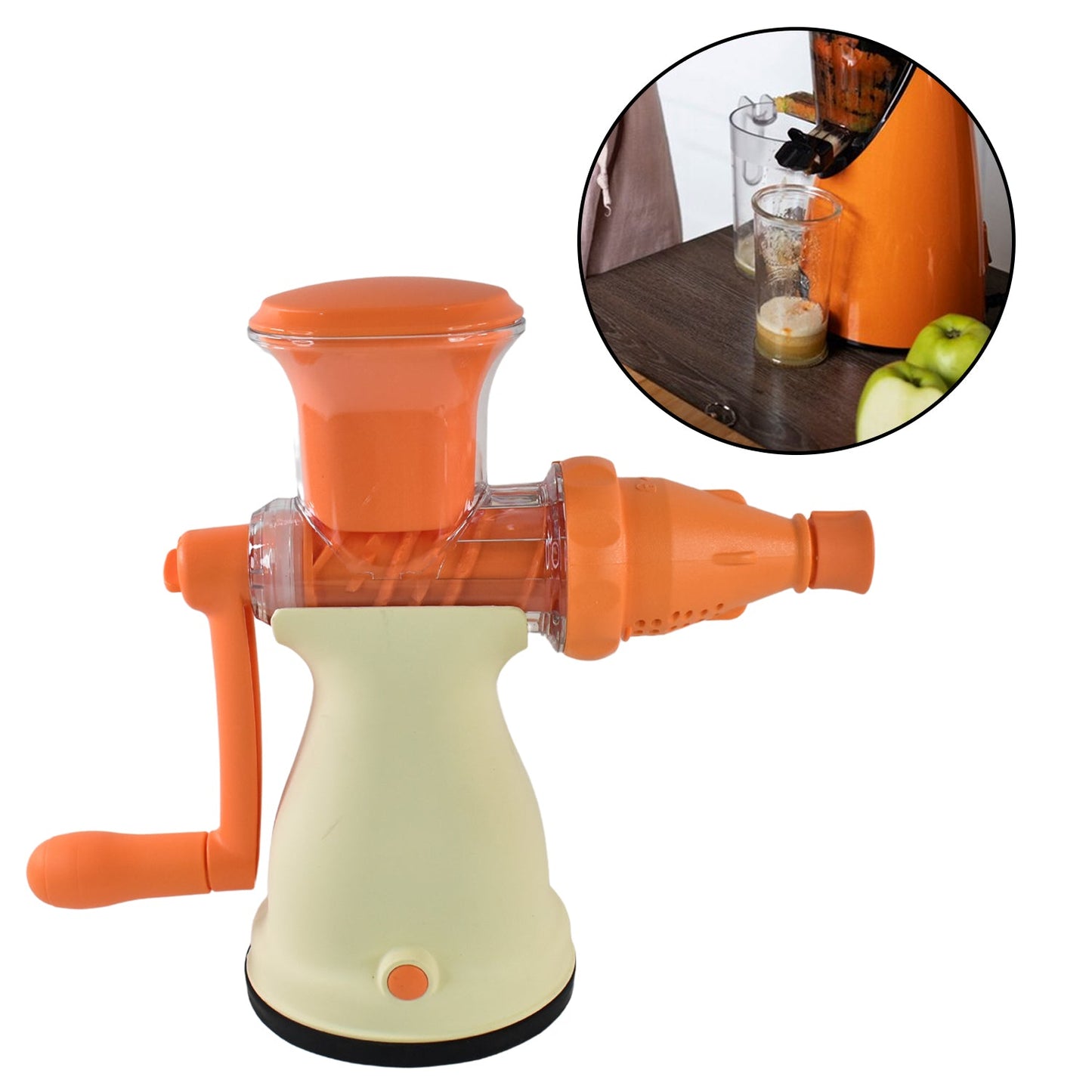 Apex heavy-duty manual juicer for carrot and fruit juice extraction, best hand press fruit juicer with vacuum base and glass in India, strong suction base manual juicer for daily juice making, non-electric fruit and vegetable juicer for home kitchen,