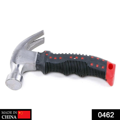 Compact claw hammer for precise work. Mini claw hammer, compact carpenter hammer, fiberglass handle hammer, anti-slip grip hammer, small hammer for home use, hathodi