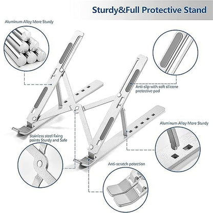  non-slip portable laptop stand, laptop table stand under 1000, study table laptop stand for home, compact stand for laptops and tablets,