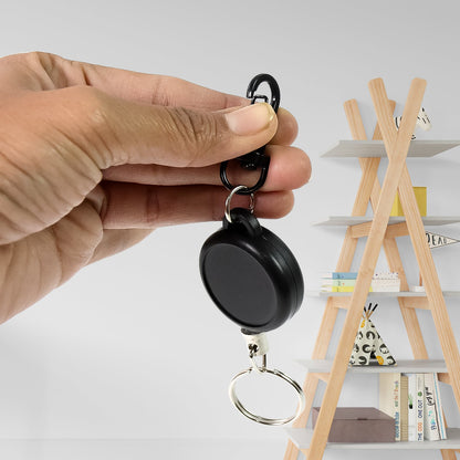 secure retractable keychain for ID and keys, anti-theft key holder with cord and clip, strong retractable badge holder key chain in India