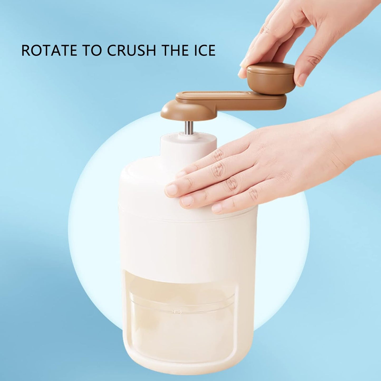 Manual fruit smoothie machine, small and portable ice shaver. gola maker, manual ice crusher, shaved ice machine, snow cone maker, smoothie ice crusher, ice shaver for home, portable gola machine
