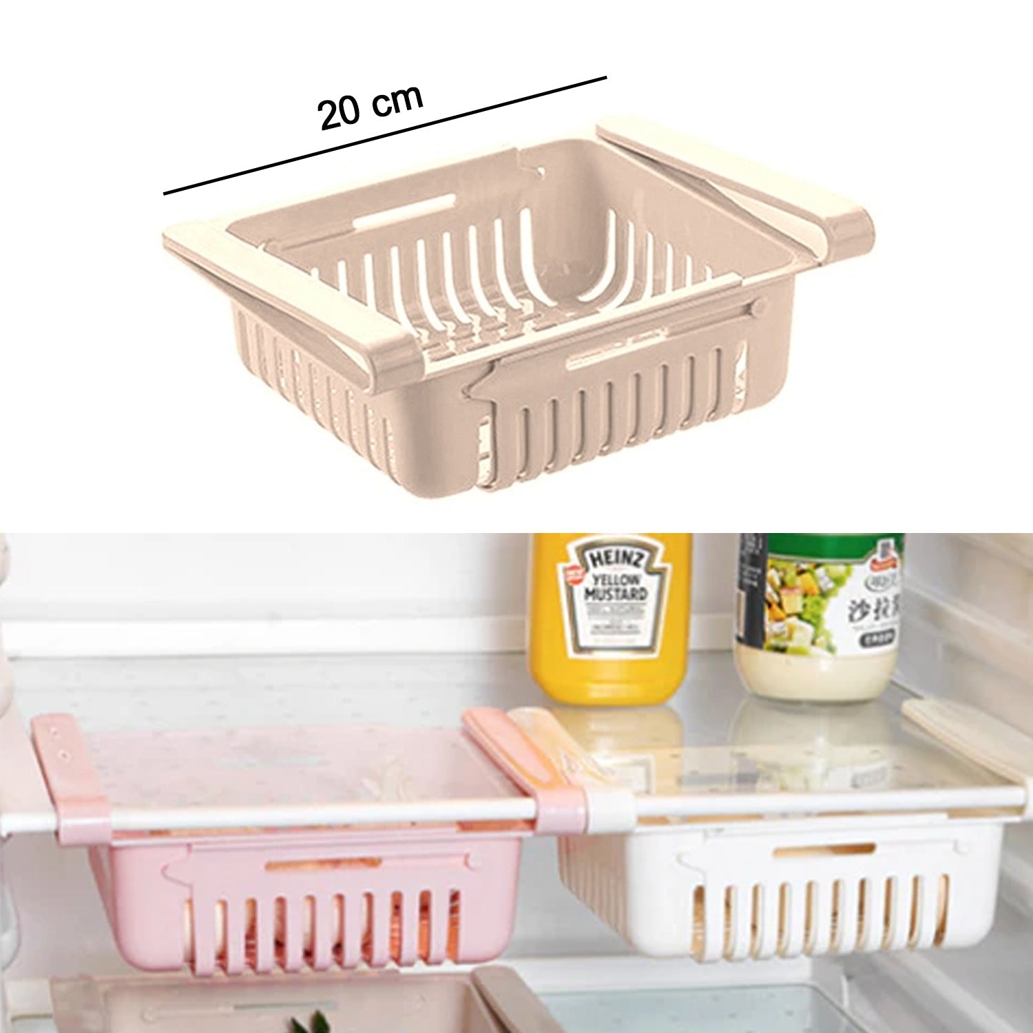 Versatile fridge baskets for tidy and accessible storage. fridge organizer drawer, adjustable fridge storage basket, refrigerator drawer set, kitchen storage drawer, pantry organizer bins, fridge storage solution, BPA-free fridge organizer