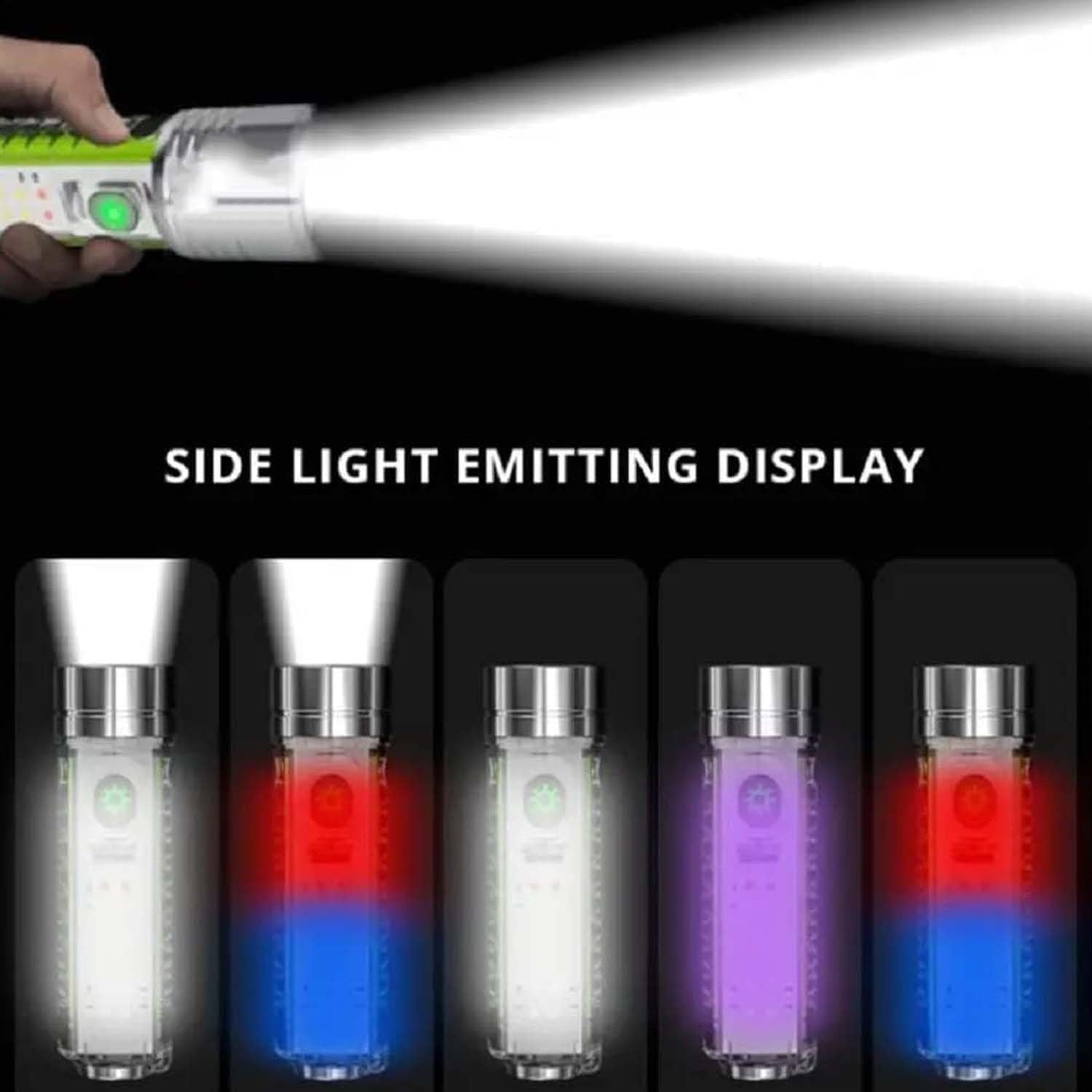 stylish LED torch with pattern light design, compact USB flashlight for night use, mini torch with rechargeable battery India, portable flashlight with cool LED light patterns, pocket-sized pattern LED torch for travel,
