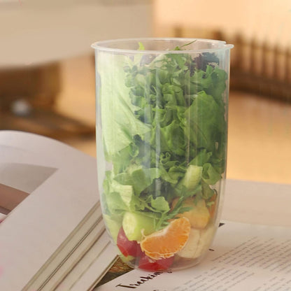 Portable salad mixing cup, perfect for business travel, salad cup with lid, portable salad container, travel salad box, salad mixing cup, diet meal cup, fruit and vegetable cup, office lunch cup