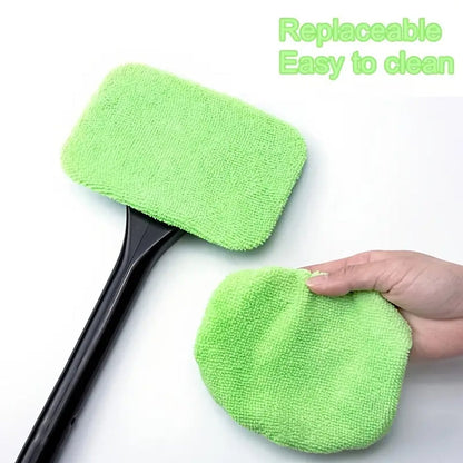 glass wiper with microfiber pad for car, long handle glass cleaning tool, streak-free car windshield wiper India
